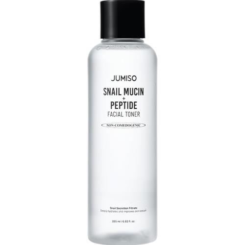 JUMISO Snail Mucin + Peptide Facial Toner, 205 ml - Toner de fata formulat cu filtrat de secretie de melc si gluconolactona, care contribuie la hidratarea, calmarea si echilibrarea pielii si la mentinerea nivelului optim de hidratare si a echilibrului pielii dupa curatare