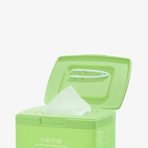 TIRTIR Tea Tree Clear Masca de fata calmanta - Anti-Acnee si Echilibrare Sebum, Revitalizare ten gras si sensibil, set 30 buc