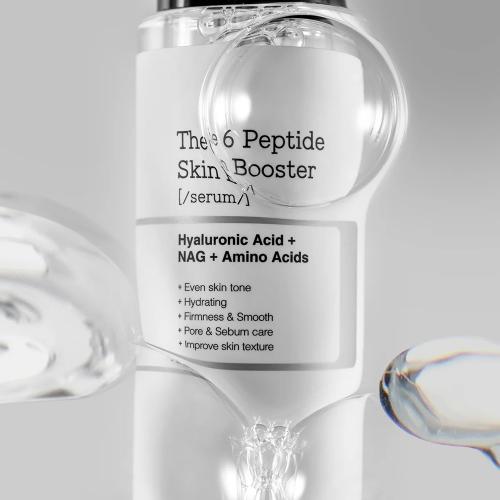 COSRX The 6 Peptide Skin Booster Serum 150 ml - ser de fata formulat cu niacinamida si acid hialuronic, care contribuie la uniformizarea nuantei pielii si la mentinerea nivelului de hidratare cutanata
