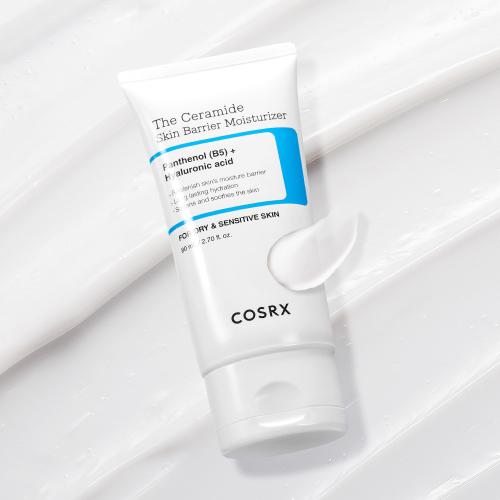 COSRX The Ceramide Skin Barrier Moisturizer, 80 ml - crema de fata formulata cu ceramide si pantenol, care contribuie la hidratarea pielii si la mentinerea barierei de protectie a pielii degradate, sensibile sau predispuse la iritatii
