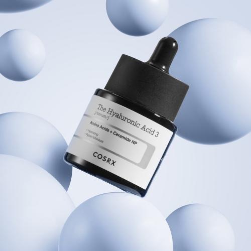 COSRX The Hyaluronic Acid 3 Serum, 20 ml - ser de fata formulat cu acid hialuronic si Ceramide NP, care contribuie la hidratarea pielii si la mentinerea nivelului optim de hidratare