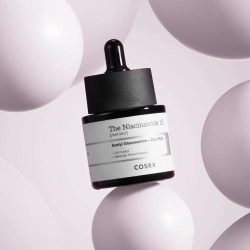 COSRX The Niacinamide 15 Serum, 20 ml - ser de fata formulat cu niacinamida si Zinc PCA, care contribuie la reglarea excesului de sebum si la diminuarea aspectului porilor dilatati