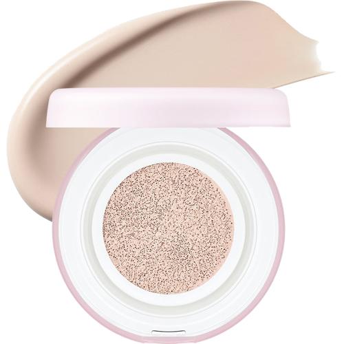 BLACK ROUGE Thin Layer Veiled Cushion - fond de ten tip cushion cu textura fina, semi-mata, care ofera protectie solara ridicata SPF 50+/PA++++, acoperire construibila si un efect de estompare a porilor si imperfectiunilor, pentru un aspect neted si uniform - 21V Veil