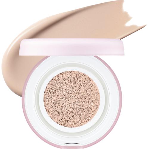 BLACK ROUGE Thin Layer Veiled Cushion - fond de ten cushion cu textura fina, semi-mata, cu protectie solara ridicata SPF 50+/PA++++, acoperire construibila si efect de estompare a porilor si imperfectiunilor, pentru un aspect neted si uniform - 23V Rosy