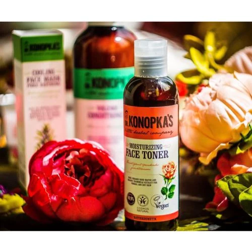 DR. KONOPKA'S LITTLE HERBAL COMPANY Herbal Essence Toner de fata Hranitor Musetel si Apa de Trandafir - Hidratare si Catifelare Naturala, 200 ml