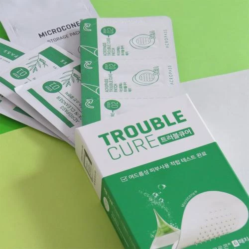 Trouble Cure 6 Patches Plasturi pentru acnee cu micro-conuri 6 buc