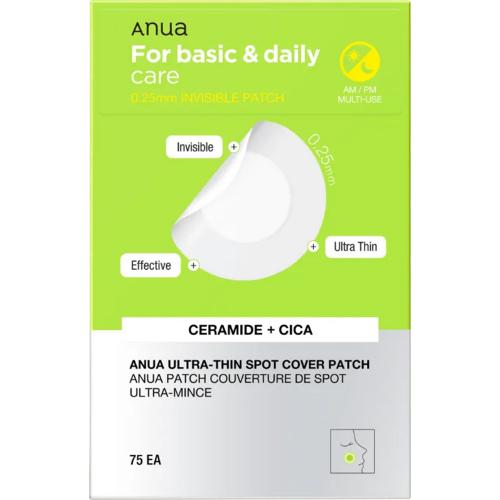 ANUA Ultra-Thin Spot Cover Patch Plasturi - protectie si absorbtie sebum, 75 buc