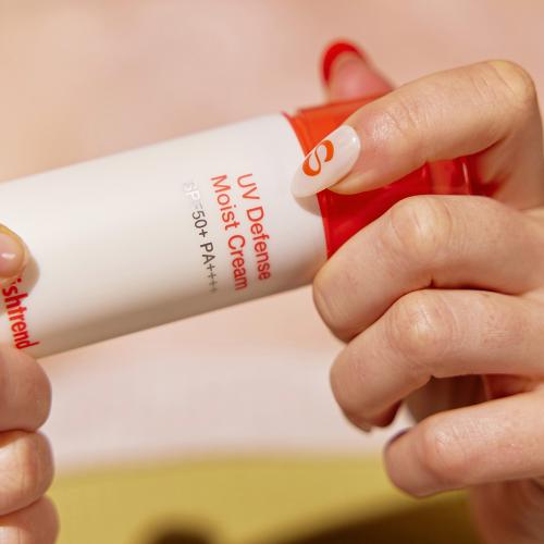 By Wishtrend UV Defense Moist Cream Crema de fata cu protectie solara SPF 50+ - Hidratare intensa si protectie completa UVA UVB, 50 gr
