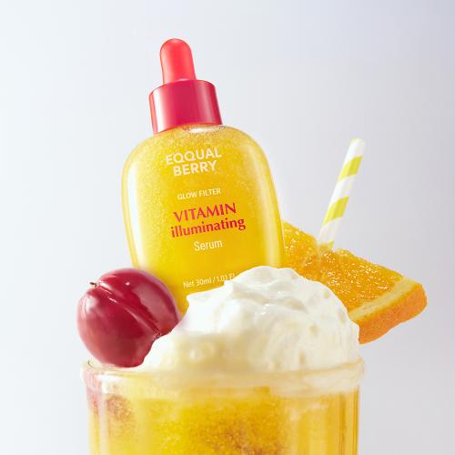 EQQUALBERRY Vitamin Illuminating Serum - ser de fata formulat cu apa de acerola si acid tranexamic, care contribuie la luminozitate si uniformizarea tonului pielii - 30 ml