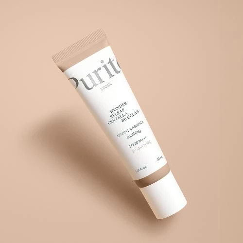 PURITO Wonder Releaf Crema Coloranta pentru Fata 21 Light Beige - Hidratare, Acoperire si Protectie UV, 30 ml
