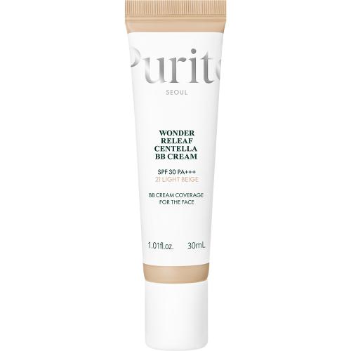 PURITO Wonder Releaf Centella BB Cream 21 Light Beige - acoperire, calmare si stralucire 30 ml