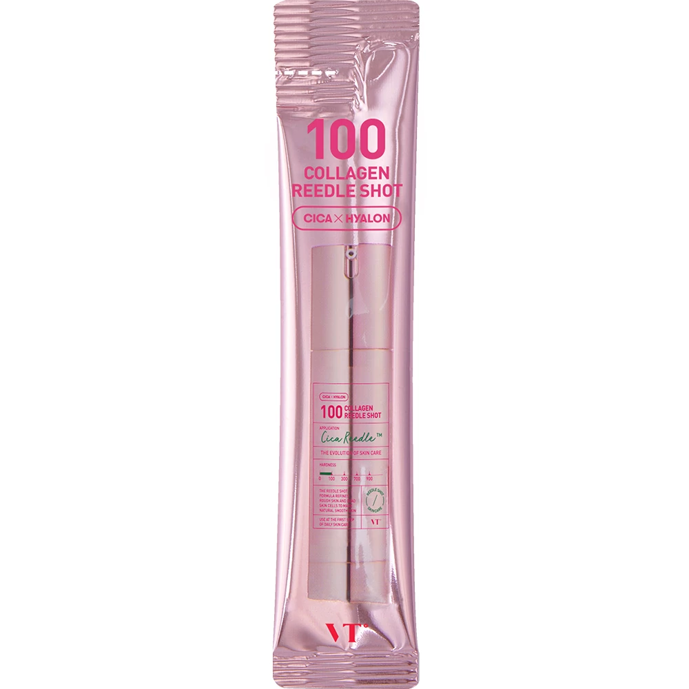 VT COSMETICS 100 Collagen Reedle Shot ser de fata - hidratare si elasticitate, 10 buc