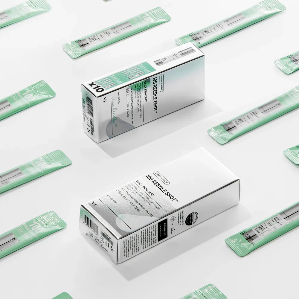 VT COSMETICS 100 Reedle Shot ser - hidratare si luminozitate, 2ml x 10 buc