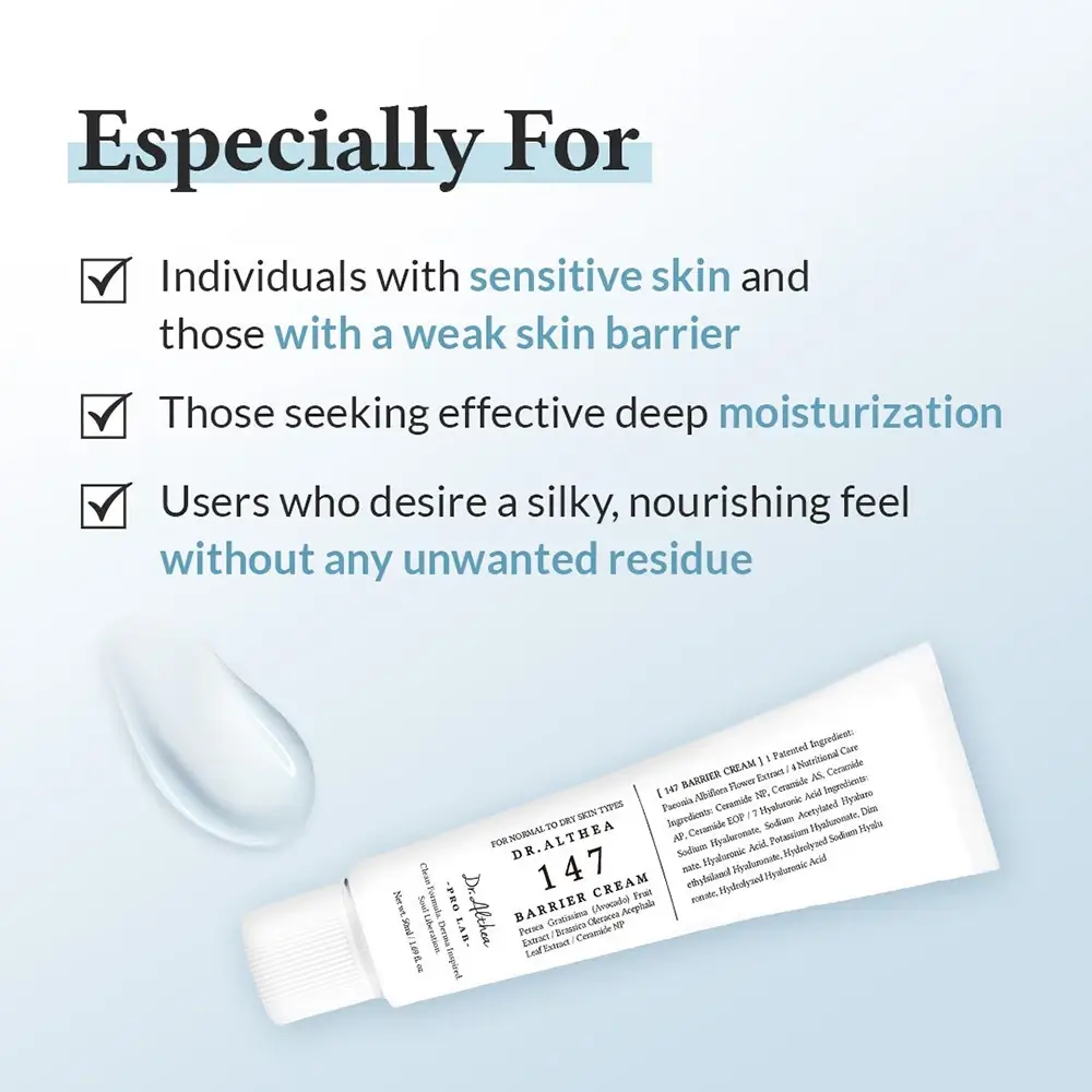 Dr. Althea 147 Barrier Crema pentru fata HydraCalm - Hidratare Intensiva si Protectie Antiiritatii, 50 ml