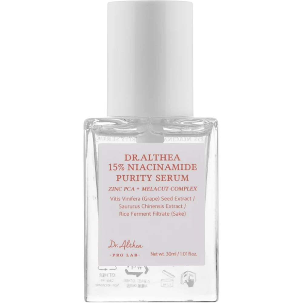 Dr. Althea 15% Niacinamide Purity Serum – Ser de față iluminator și purificator cu niacinamidă 30 ml