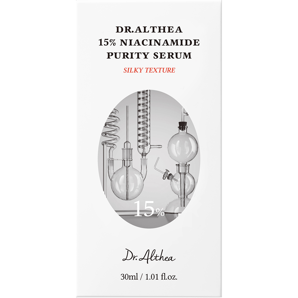 Dr. Althea 15% Niacinamide Purity - ser de fata formulat cu niacinamida 15% si Zinc PCA, care contribuie la imbunatatirea texturii pielii, reducerea petelor pigmentare si echilibrarea excesului de sebum - 30 ml