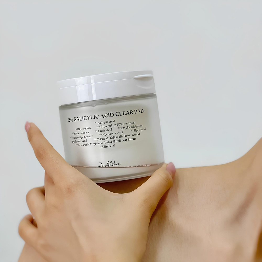 Dr. Althea 2% Salicylic Acid Clear Pad dischete - exfoliere si curatare, 60 buc