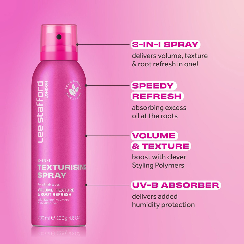 LEE STAFFORD 3 in 1 Texturising Spray spray de par - volum si textura, 200 ml