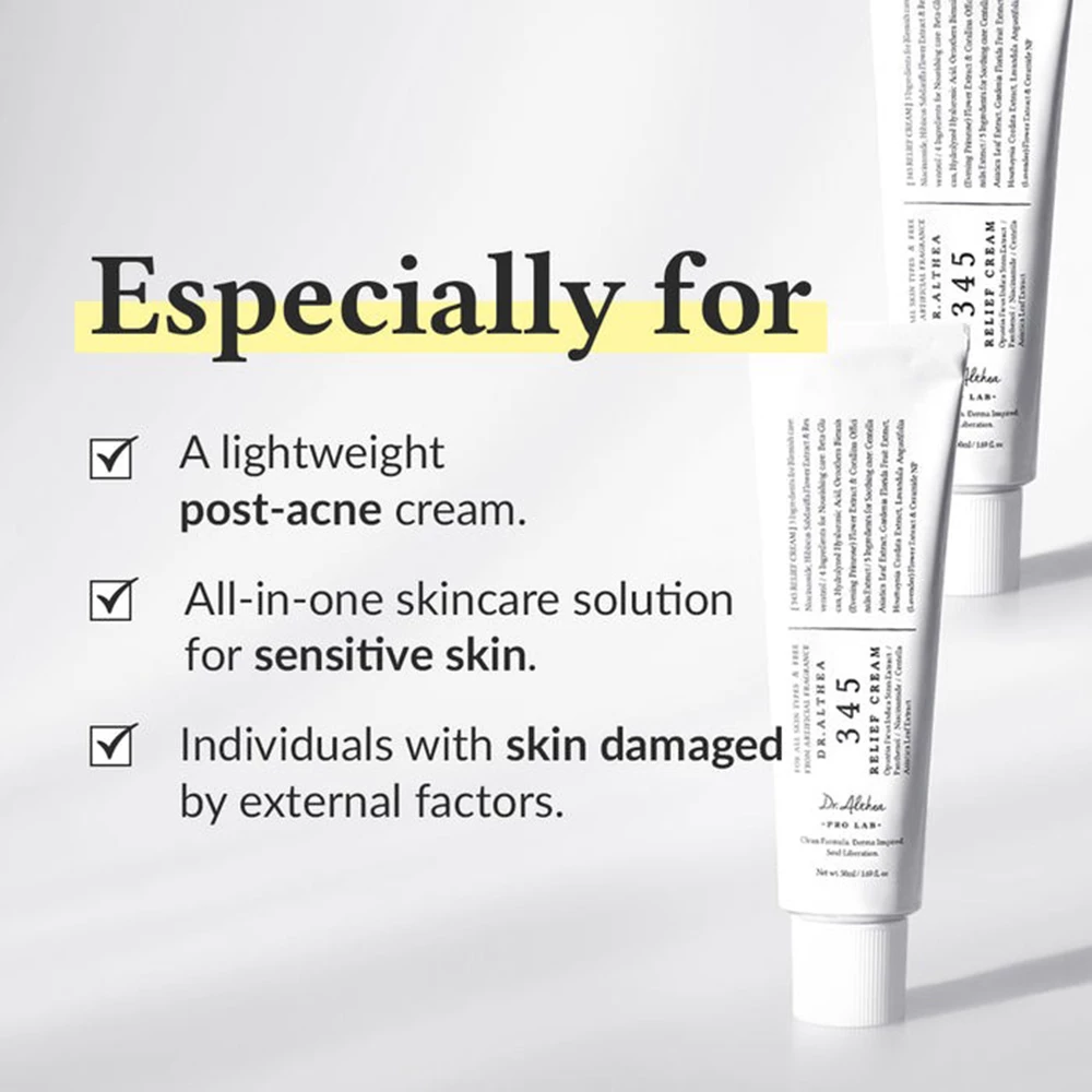 Dr. Althea Relief 345 Crema pentru fata - Hidratare si calmare anti-acnee, 50 ml
