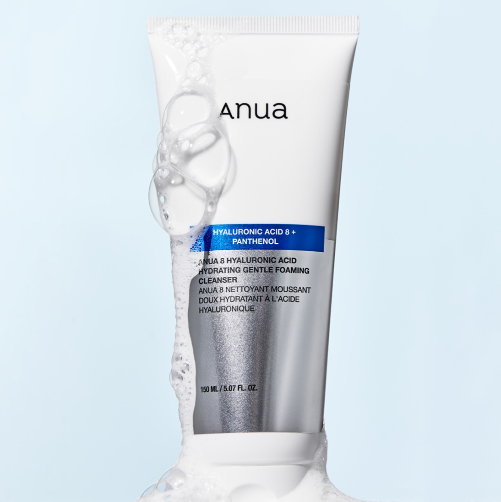 ANUA 8 Hyaluronic Acid Hydrating Gentle Foaming Cleanser Spuma de curatare - hidratare si confort, 150 ml
