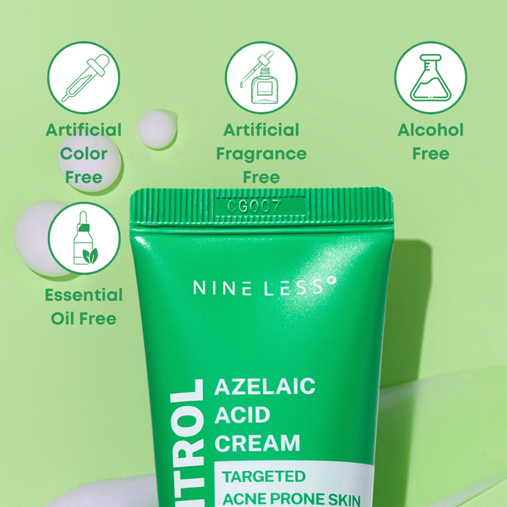 Nine Less A-Control Azelaic Acid – Cremă de Față cu Acid Azelaic, 50 ml