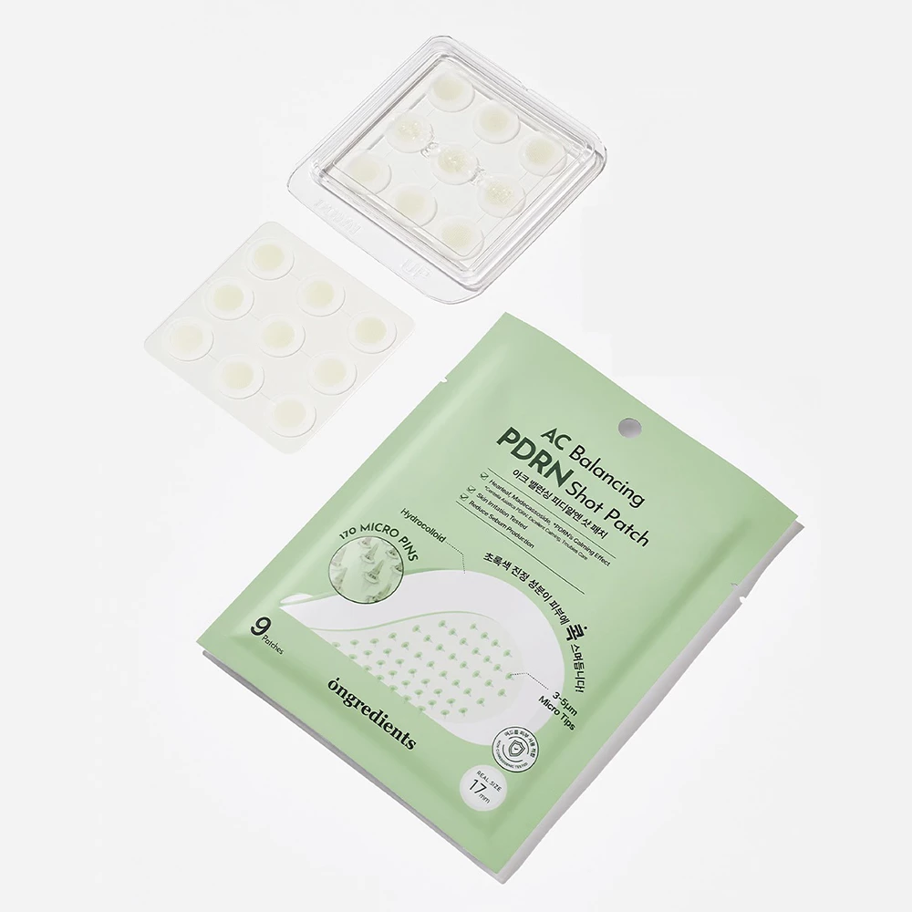 ONGREDIENTS AC Balancing PDRN Plasturi anti-acnee cu micro-pini - Calmare rapida, protectie si vindecare cosuri, 9 buc