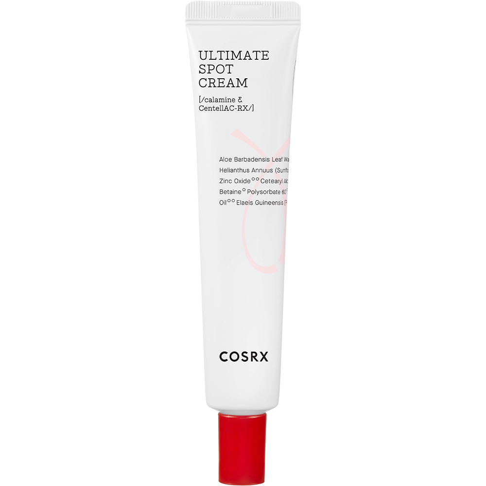COSRX AC Collection Ultimate Spot, 30 gr - crema de fata formulata cu oxid de zinc si calamina, care contribuie la uscarea acneei vizibile peste noapte si la mentinerea echilibrului natural al pH-ului pielii