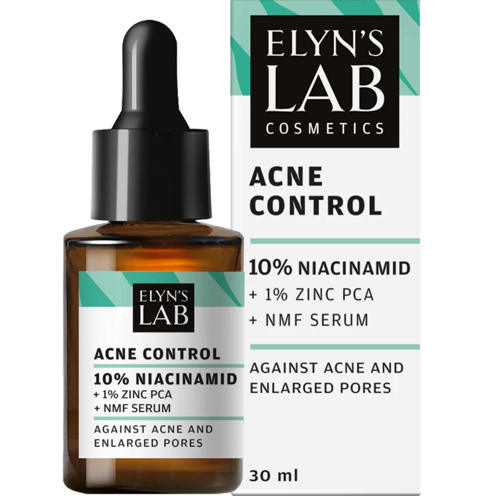ELYN'S LAB Acne Control Ser pentru fata Niacinamida 10% si Zinc 1% - Antiacnee si Control Sebum, 30 ml