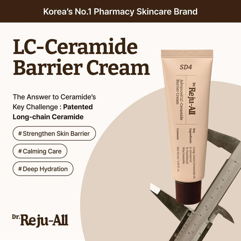 DR.REJU-ALL Advanced LC-Ceramide Barrier Cream - crema de fata formulata cu ceramide si niacinamida, care contribuie la hidratarea pielii si la metinerea confortului cutanat - 50 ml