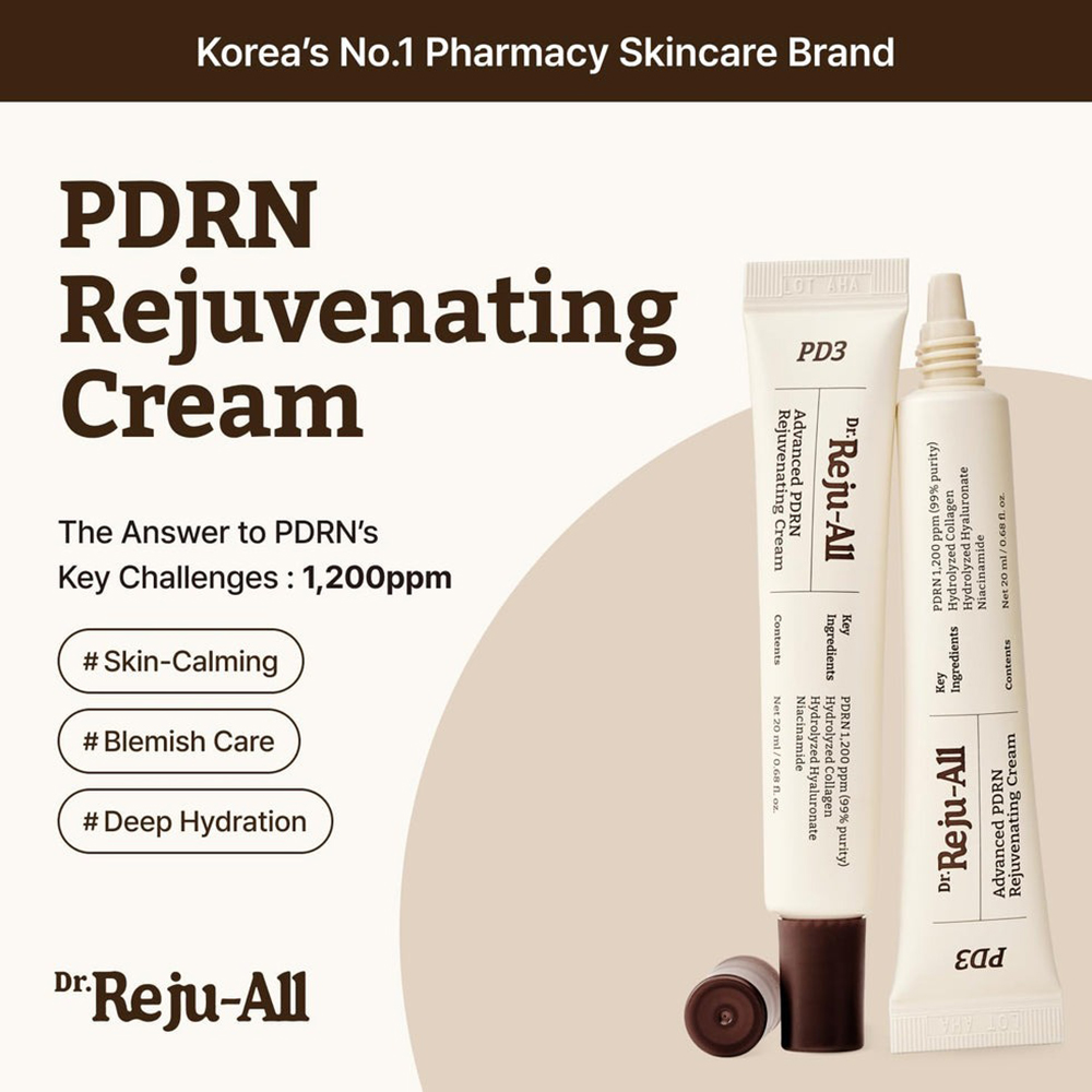 DR.REJU-ALL Advanced PDRN Rejuvenating Cream - crema de fata formulata cu PDRN si niacinamida, care contribuie la sustinerea regenerarii pielii si la imbunatatirea aspectului general al tenului - 20 ml