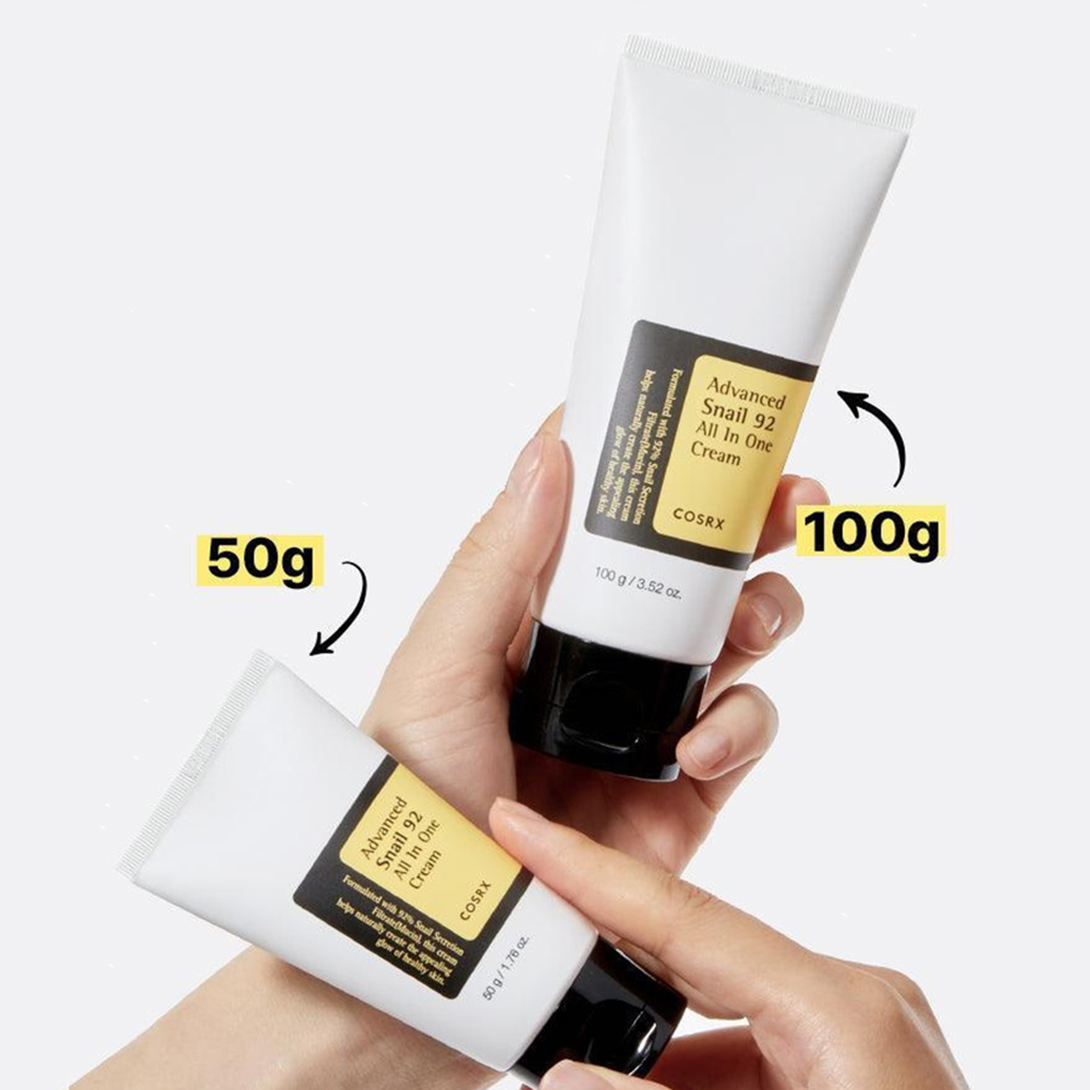 COSRX Advanced Snail 92 All in one, 100 ml - crema de fata formulata cu mucina de melc, care contribuie la protejarea pielii impotriva pierderii de umiditate si la metinerea confortului cutanat