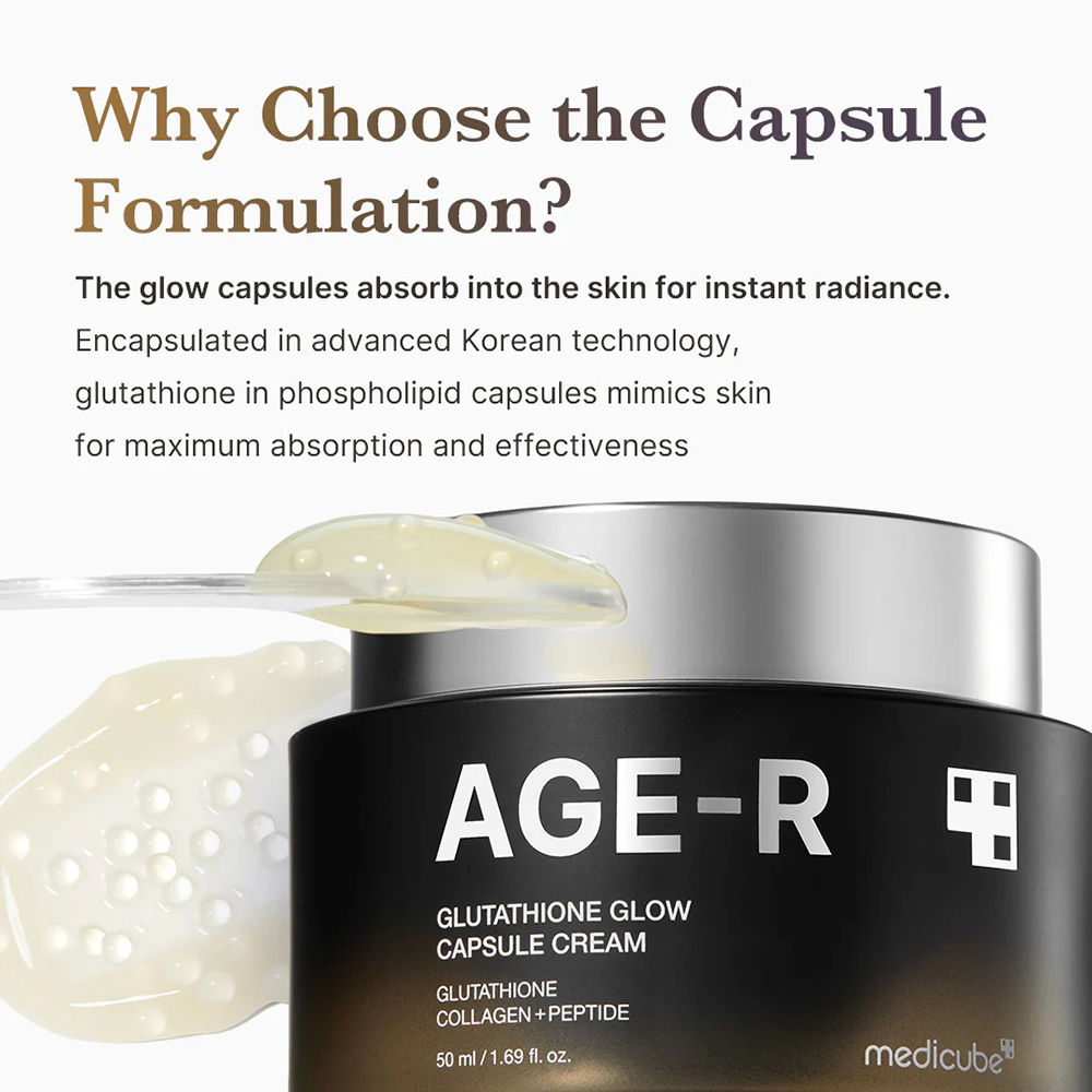 MEDICUBE Age-R Glutathione Glow Capsule crema de fata - luminozitate si hidratare, 50 ml