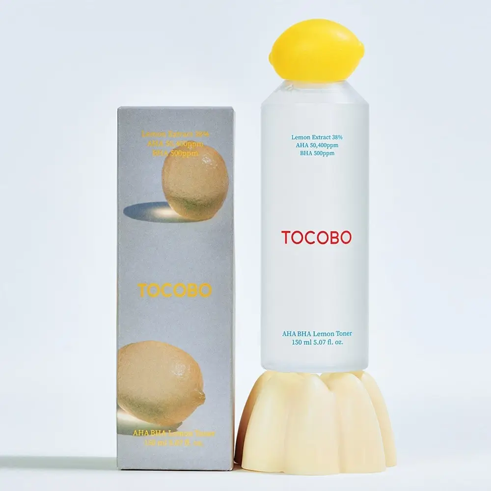 TOCOBO Lemon Glow Toner Exfoliant cu AHA si BHA - Curatare Porilor si Luminozitate, 150 ml