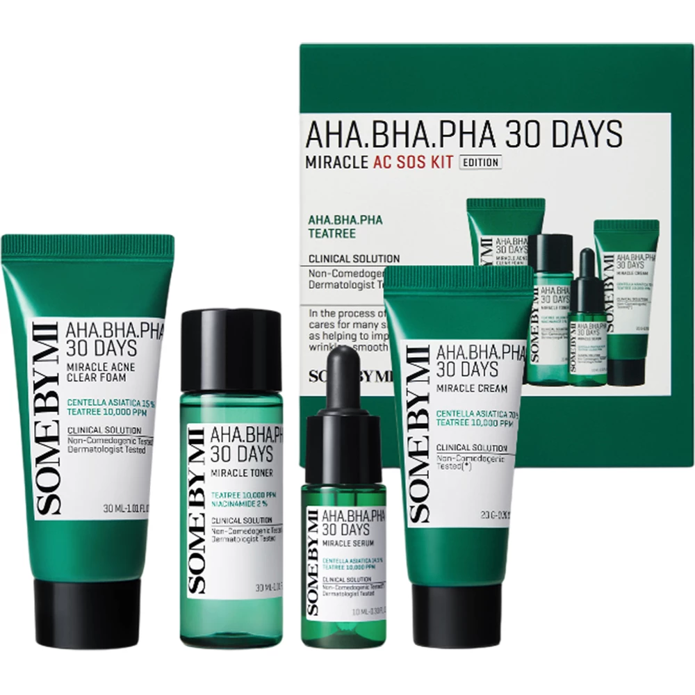 SOME BY MI Aha-Bha-Pha 30 Days Miracle Ac S.O.S Kit set - calmare si hidratare