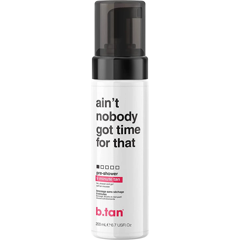 B.tan Ain't Nobody Got Time for That – Spumă autobronzantă înainte de duș, 200 ml