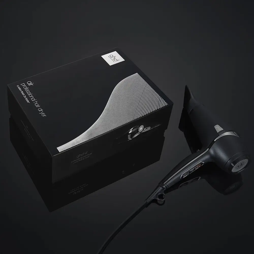 GHD Air Uscator de Par Profesional Negru - Uscare Rapida si Finisaj Matasos, 800g