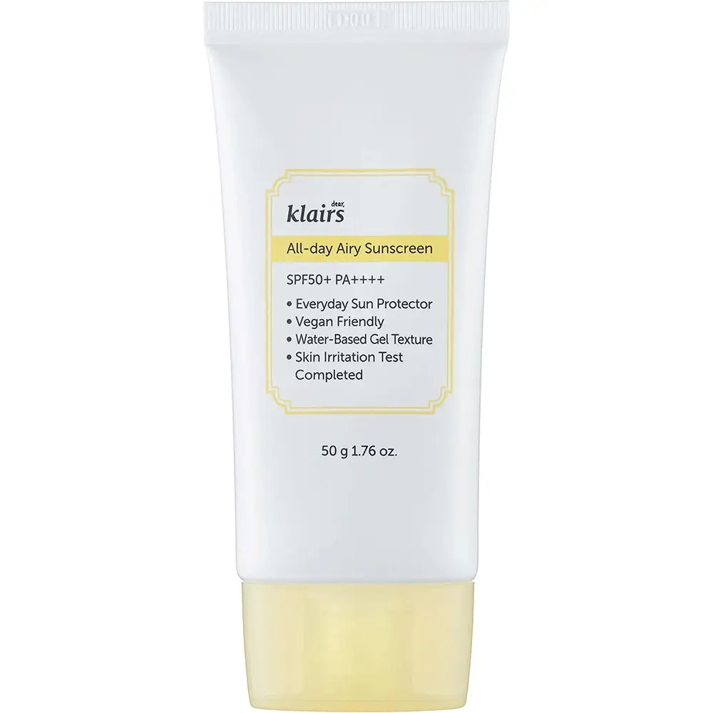 Dear Klairs All-day Airy Crema de fata SPF 50 - Protectie UV si Hidratare Usoara pentru Ten Sensibil, 50 ml