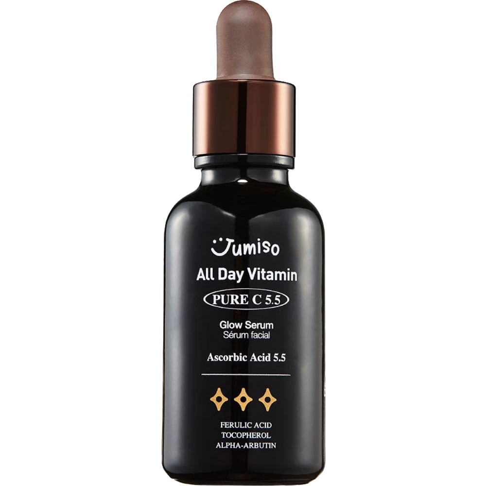 JUMISO All Day Vitamin Ser pentru fata Pure C 5.5 Glow - Vitamina C pura si Alfa-Arbutina pentru stralucire si anti-pigmentare, 30 ml