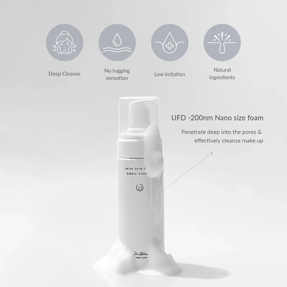Dr. Althea Amino Acid Gentle Bubble Cleanser Spuma de Curatare pentru Fata 140 ml - Curatare Delicata, Hidratare si Calmarea Tenului Sensibil