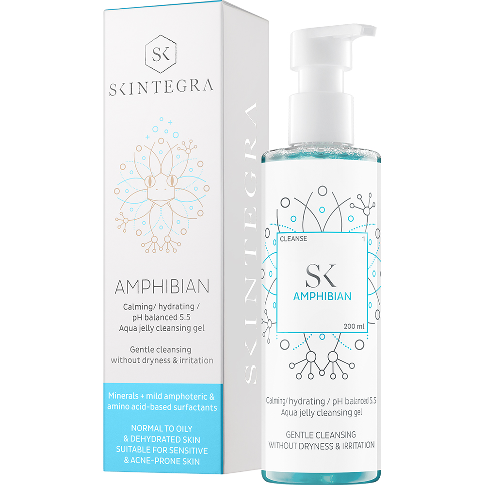SKINTEGRA Amphibian, 200 ml - Gel de curatare formulat cu betaina si bisabolol, care contribuie la curatarea pielii si la metinerea confortului cutanat