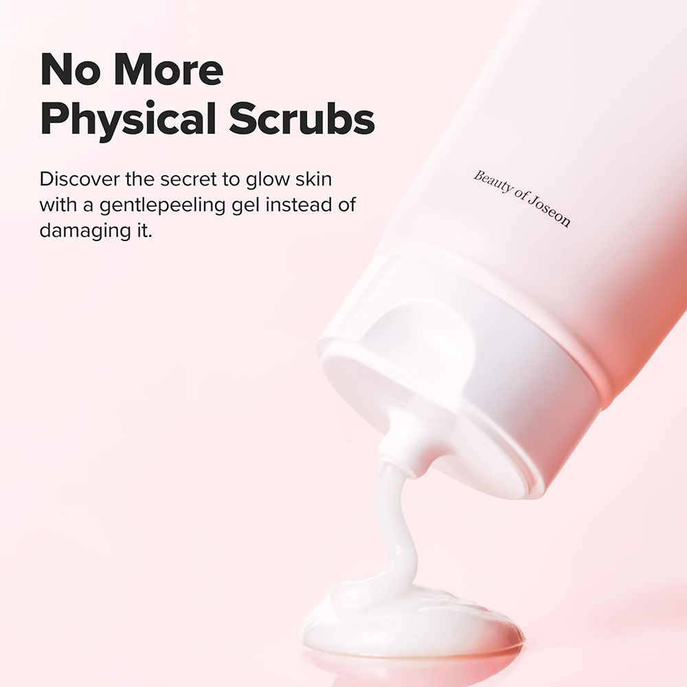 BEAUTY OF JOSEON Apricot Blossom - exfoliant formulat cu apa din flori de Prunus Mume si celuloza de origine vegetala, care contribuie la exfolierea usoara a celulelor moarte si la ameliorarea problemelor pielii cauzate de textura aspra si de excesul de sebum - 100 ml