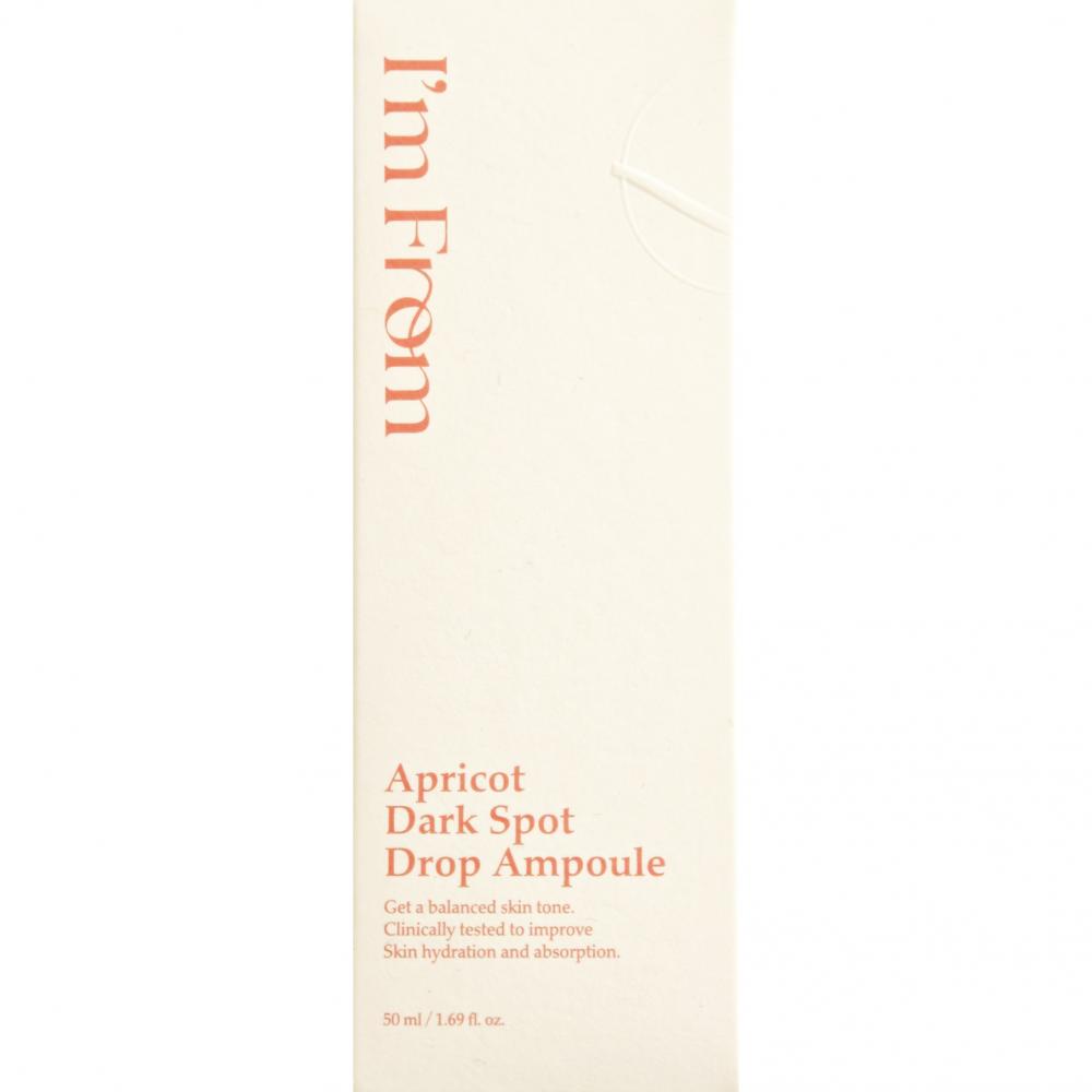 I'M FROM Apricot Dark Spot Drop Ampoule, 50 ml - Ser de fata formulat cu niacinamida si 1% acid tranexamic, care contribuie la imbunatatirea aspectului petelor pigmentare si la metinerea unui aspect mai uniform al pielii