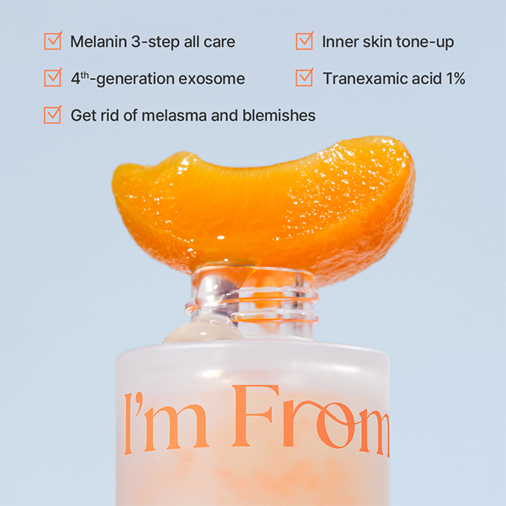 I'M FROM Apricot Dark Spot Drop Ampoule, 50 ml - Ser de fata formulat cu niacinamida si 1% acid tranexamic, care contribuie la imbunatatirea aspectului petelor pigmentare si la metinerea unui aspect mai uniform al pielii