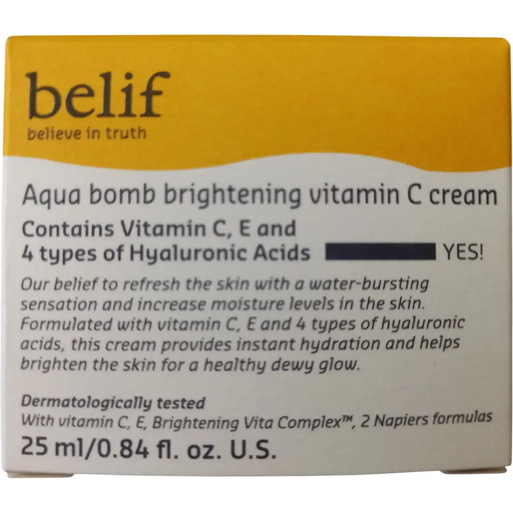 BELIF Aqua Bomb Crema de fata cu Vitamina C - Hidratare intensa si stralucire radianta, 25 ml