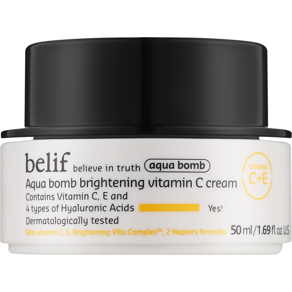 BELIF Aqua Bomb Brightening Vitamin C - crema de fata formulata cu vitamina C si acid hialuronic, care contribuie la hidratarea pielii si la imbunatatirea luminozitatii - 50 ml