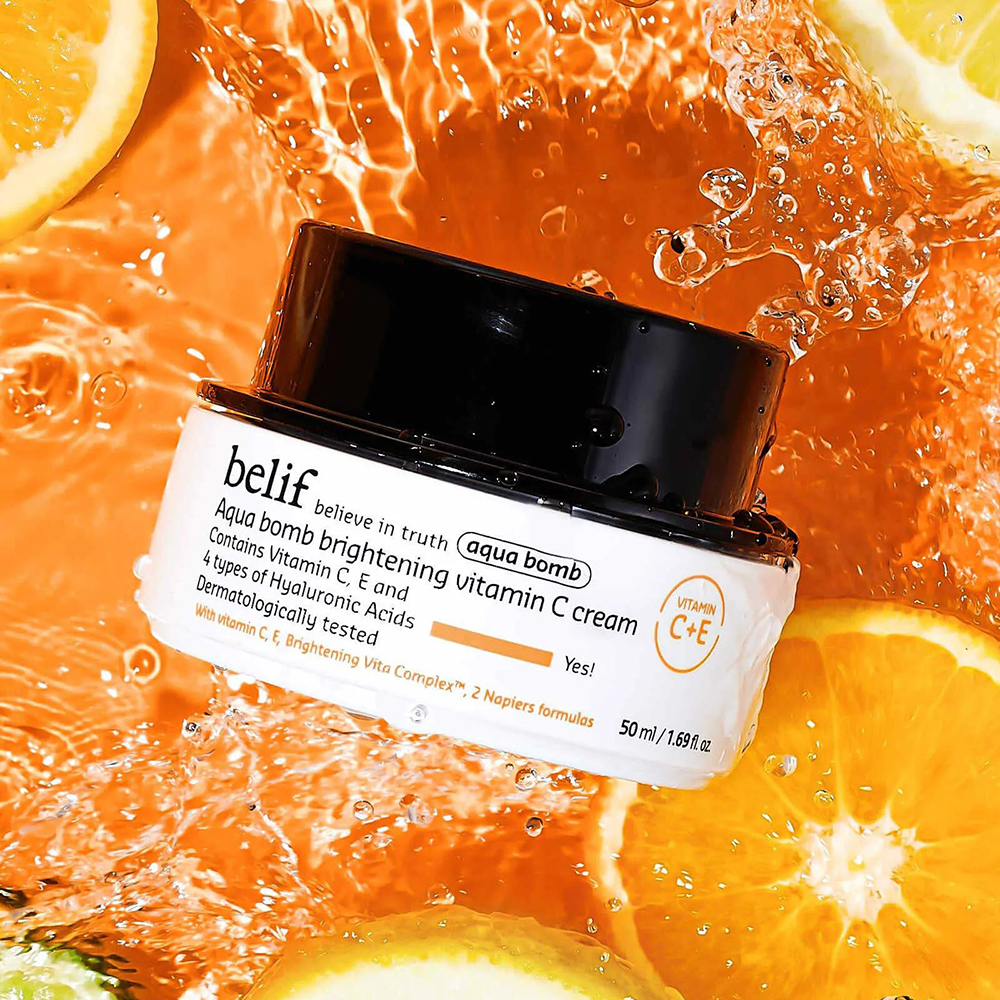 BELIF Aqua Bomb Brightening Vitamin C - crema de fata formulata cu vitamina C si acid hialuronic, care contribuie la hidratarea pielii si la imbunatatirea luminozitatii - 50 ml