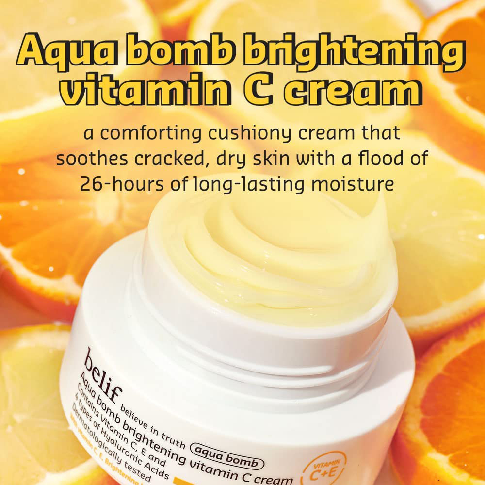 BELIF Aqua Bomb Brightening Vitamin C - crema de fata formulata cu vitamina C si acid hialuronic, care contribuie la hidratarea pielii si la imbunatatirea luminozitatii - 50 ml