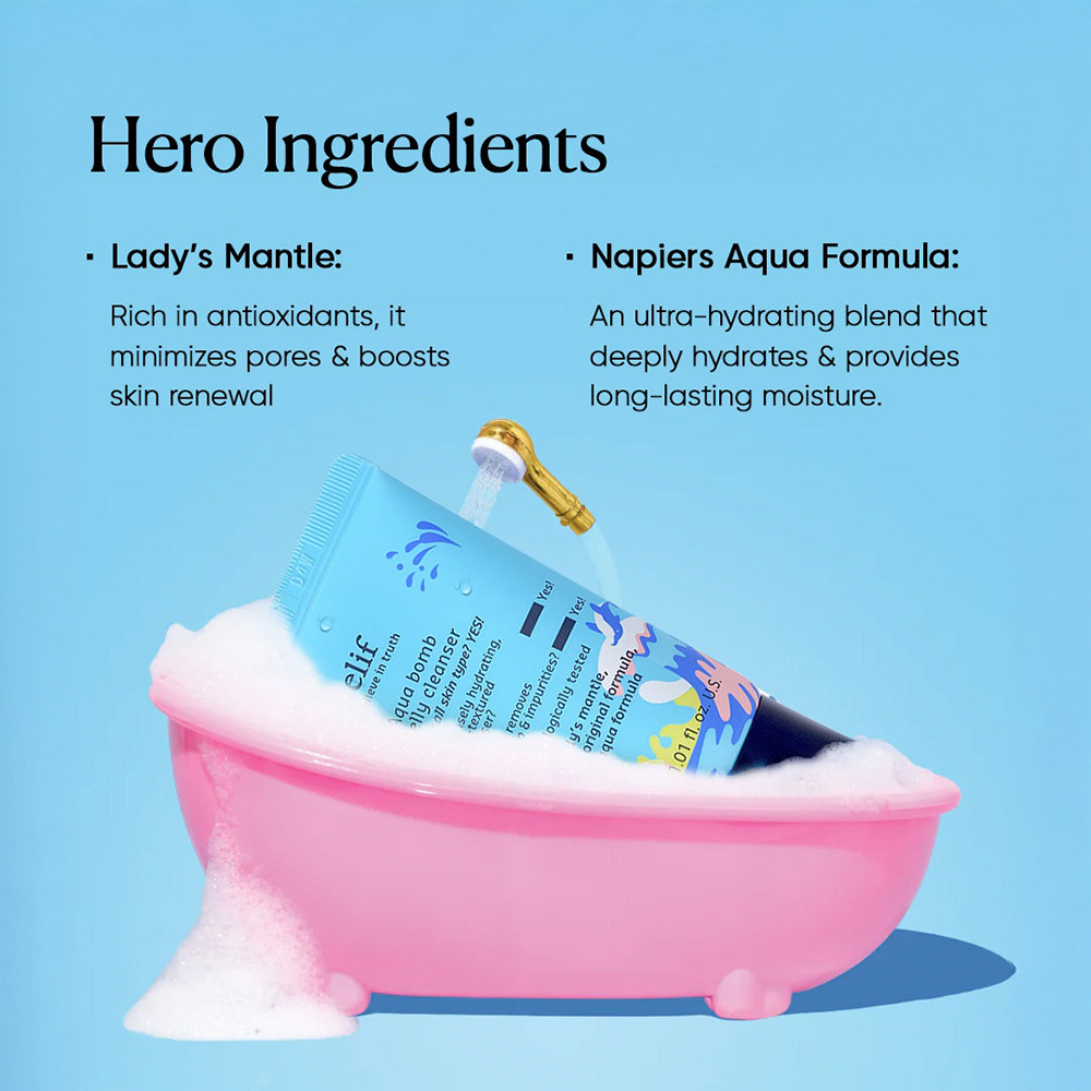 BELIF Aqua Bomb Cleanser Delux, 30 ml - gel de curatare formulat cu agenti de curatare pe baza de aminoacizi si glicerina, care indeparteaza machiajul, impuritatile si excesul de sebum si la metinerea confortului pielii fara senzatie de uscaciune sau piele care tine