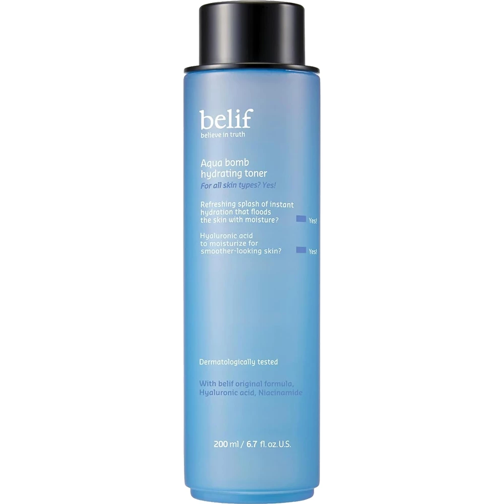 Belif Aqua Bomb Hydrating Toner 200 ml – Loțiune tonică hidratantă cu acid hialuronic
