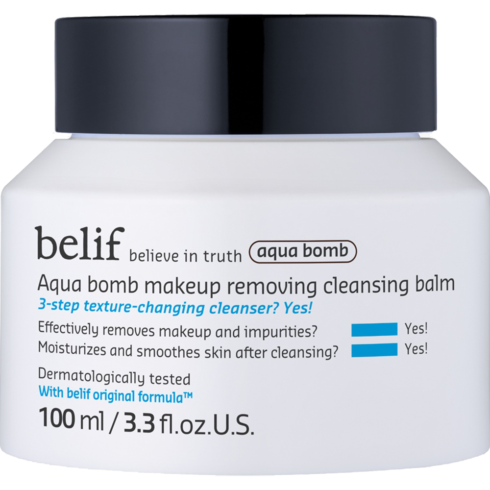 BELIF Aqua Bomb Makeup Removing Balm - balsam de curatare formulat cu vitamina E si extract de afine, care contribuie la mentinerea hidratarii pielii - 100 ml